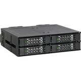 Icy Dock MB699VP-B drive bay panel Sort, Bageplan Sort, Sort, Metal, 15 mm, 2 blæser(e), 4 cm, 32 Gbit/sek.