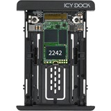 Icy Dock MB705M2P-B drevkabinet SSD kabinet Sort M.2, Konverter Sort, SSD kabinet, M.2, M.2, 32 Gbit/sek., Sort