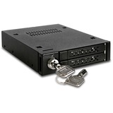 Icy Dock MB992SK-B drev dockingstation, Indramning Sort, HDD, SSD, SATA, Serial ATA II, Serial ATA III, 2.5", 6 Gbit/sek., Metal, HDD, Strøm