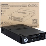 Icy Dock ToughArmor 2.5" HDD/SSD kabinet Sort, Indramning Sort, 2.5", Serial ATA II, 7,9.5 mm, 0, 1, BIG, JBOD, HDD/SSD kabinet, Sort