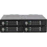 Icy Dock ToughArmor MB720M2K-B SSD kabinet Sort M.2, Indramning Sort, SSD kabinet, M.2, SAS, 32 Gbit/sek., Hot-swap, Sort