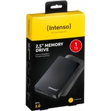 Intenso Memory Drive, 1TB ekstern harddisk 1000 GB Sort Sort, 1TB, 1000 GB, 2.5", 3.2 Gen 1 (3.1 Gen 1), 5400 rpm, Sort