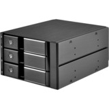 SilverStone FS303 disk array Sort, Indramning Sort, HDD, SSD, SATA, 3.5", 6 Gbit/sek., Sort, 1 blæser(e)