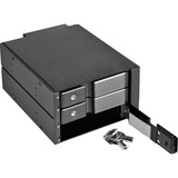 SilverStone FS303 disk array Sort, Indramning Sort, HDD, SSD, SATA, 3.5", 6 Gbit/sek., Sort, 1 blæser(e)
