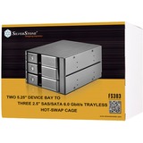 SilverStone FS303 disk array Sort, Indramning Sort, HDD, SSD, SATA, 3.5", 6 Gbit/sek., Sort, 1 blæser(e)