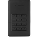 Verbatim Store'n'Go ekstern harddisk 1 TB USB Type-C Sort, Sølv Sort/Sølv, 1 TB, Sort, Sølv