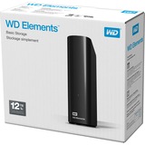 WD Elements Desktop ekstern harddisk 12000 GB Sort Sort, 12000 GB, 3.2 Gen 1 (3.1 Gen 1), Sort