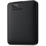 WD Elements Portable ekstern harddisk 5000 GB Sort Sort, 5000 GB, 3.2 Gen 1 (3.1 Gen 1), Sort