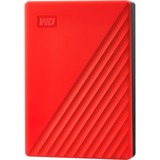 WD My Passport ekstern harddisk 4000 GB Rød Rød, 4000 GB, 3.2 Gen 1 (3.1 Gen 1), Rød