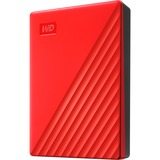 WD My Passport ekstern harddisk 4000 GB Rød Rød, 4000 GB, 3.2 Gen 1 (3.1 Gen 1), Rød