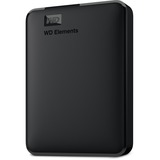 WD WD Elements Portable ekstern harddisk 4000 GB Sort Sort, 4000 GB, 2.5", 3.2 Gen 1 (3.1 Gen 1), Sort