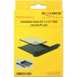 DeLOCK 18212 computeretui del Universel HDD bur, Monteringsrammen Sort, Universel, HDD bur, Metal, Sort, 6,35 cm (2.5")