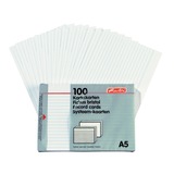 Herlitz 1150507 indekseringskort Hvid 100 stk, Flashcards Hvid, Hvid, 100 stk