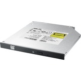 ASUS SDRW-08U1MT optisk diskdrev Intern DVD-RW Sort, DVD-brænder Sort, Sort, Bakke, Vandret, Notebook, DVD-RW, SATA, Detail