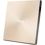 ASUS ZenDrive U9M optisk diskdrev DVD±RW Guld, ekstern DVD-brænder Guld, Guld, Bakke, Vandret, Notebook, DVD±RW, USB 2.0