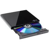 HLDS Slim Portable DVD-Writer optisk diskdrev DVD±RW Sort, ekstern DVD-brænder Sort, Sort, Bakke, Desktop/notebook, DVD±RW, USB 2.0, 60000 t, Detail