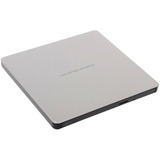 Hitachi-LG Data Storage Slim Portable DVD-Writer optisk diskdrev DVD±RW Sølv, ekstern DVD-brænder Sølv, Sølv, Bakke, Desktop/notebook, DVD±RW, USB 2.0, 60000 t, Detail