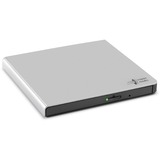Hitachi-LG Data Storage Slim Portable DVD-Writer optisk diskdrev DVD±RW Sølv, ekstern DVD-brænder Sølv, Sølv, Bakke, Desktop/notebook, DVD±RW, USB 2.0, 60000 t, Detail