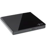 Hitachi-LG Data Storage Slim Portable DVD-Writer optisk diskdrev DVD±RW Sort, ekstern DVD-brænder Sort, Sort, Bakke, Desktop/notebook, DVD±RW, USB 2.0, 60000 t, Detail