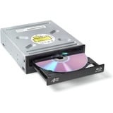 Hitachi-LG Data Storage Super Multi Blu-ray Writer optisk diskdrev Intern Blu-Ray RW Sort, Blu-ray brænder Sort, Sort, Bakke, Desktop, Blu-Ray RW, SATA, 60000 t, Detail