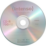 Intenso 1801125 blank CD CD-R 700 MB 50 stk, Cd'er 52x, CD-R, 120 mm, 700 MB, Kageæske, 50 stk