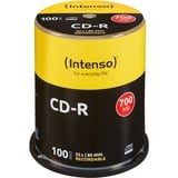 Intenso CD-R 700MB 100 stk, Cd'er 52x, CD-R, 120 mm, 700 MB, Kageæske, 100 stk