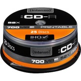 Intenso CD-R 700MB 25 stk, Cd'er 52x, CD-R, 120 mm, 700 MB, Kageæske, 25 stk