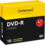 Intenso DVD-R 4.7GB, 16x 4,7 GB 10 stk, DVD tomme medier 16x, DVD-R, 120 mm, Slimcase, 10 stk, 4,7 GB