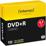 Intenso DVD+R 4.7 GB 16x 4,7 GB 10 stk, DVD tomme medier DVD+R, 120 mm, Slimcase, 10 stk, 4,7 GB