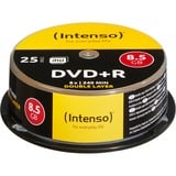 Intenso DVD+R 8.5GB 8x Double Layer 25er Cakebox 8,5 GB DVD+R DL 25 stk, DVD tomme medier DVD+R DL, 120 mm, Kageæske, 25 stk, 8,5 GB