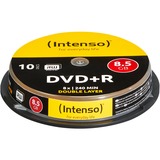Intenso DVD+R 8.5GB, DL, 8x 8,5 GB 10 stk, DVD tomme medier DL, 8x, 8,5 GB, DVD+R, 120 mm, 10 stk, 240 min., Kageæske