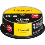 Intenso INT-1001124 Blanke CD'er 52x, CD-R, 120 mm, 700 MB, Spindel, 25 stk