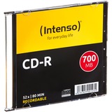 Intenso INT-1001622 Blanke CD'er 52x, CD-R, 120 mm, 700 MB, Slimcase, 10 stk