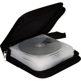 MediaRange BOX50 optisk disk etui Tegnebogsetui 24 diske Sort, Taske Sort, Tegnebogsetui, 24 diske, Sort, Nylon, 120 mm, 164 mm, Detail