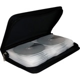 MediaRange BOX51 optisk disk etui Tegnebogsetui 48 diske Sort, Taske Sort, Tegnebogsetui, 48 diske, Sort, Nylon, 120 mm, 289 mm, Bulk