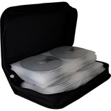 MediaRange BOX55 optisk disk etui Tegnebogsetui 96 diske Sort, Taske Sort, Tegnebogsetui, 96 diske, Sort, Nylon, 120 mm, 168 mm, Detail