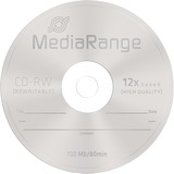 MediaRange MR235 blank CD CD-RW 700 MB 10 stk, Cd'er 12x, CD-RW, 700 MB, Kageæske, 10 stk
