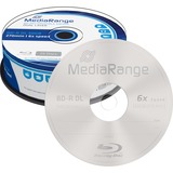 MediaRange MR508 blank Blu-ray disk BD-R DL 50 GB 25 stk, Blu-ray-diske 50 GB, BD-R DL, Kageæske, 25 stk