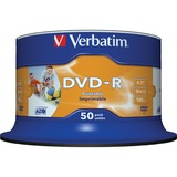 Verbatim 43533 tom DVD 4,7 GB DVD-R 50 stk, DVD tomme medier DVD-R, 120 mm, Printbar, Spindel, 50 stk, 4,7 GB