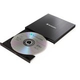 Verbatim 43888 optisk diskdrev Blu-Ray DVD Combo Sort, eksterne Blu-ray brænder Sort, Sort, Top, Notebook, Blu-Ray DVD Combo, Serial ATA III, BD, BD-R, BD-R DL, CD, DVD
