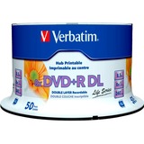 Verbatim 97693 tom DVD 8,5 GB DVD+R DL 50 stk, DVD tomme medier DVD+R DL, 120 mm, Printbar, 50 stk, 8,5 GB
