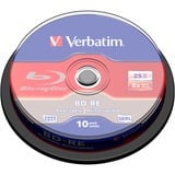 Verbatim BD-RE SL 25GB 2x 10 Pack Spindle 10 stk, Blu-ray-diske 25 GB, BD-RE, Spindel, 10 stk, Lite detail