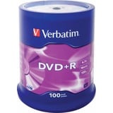 Verbatim DVD+R Matt Silver 4,7 GB 100 stk, DVD tomme medier DVD+R, 120 mm, Spindel, 100 stk, 4,7 GB