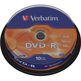 Verbatim DVD-R Matt Silver 4,7 GB 10 stk, DVD tomme medier DVD-R, 120 mm, Spindel, 10 stk, 4,7 GB