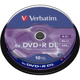 Verbatim VB-DPD55S1 Tomme DVD'er, DVD tomme medier DVD+R DL, 120 mm, Spindel, 10 stk, 8,5 GB