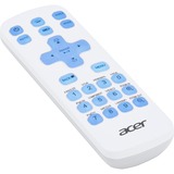 Acer MC.JQ011.005 fjernbetjening IR trådløs Universel Tryk på knapper, Fjernbetjeningen Hvid/Blå, Universel, IR trådløs, Tryk på knapper, Hvid