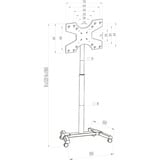 HAGOR 1983 skærmbeslag til skiltning 139,7 cm (55") Sort, Stand system Sort, 35 kg, 81,3 cm (32"), 139,7 cm (55"), 600 x 400 mm, 1275 - 1715 mm