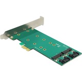 DeLOCK 2x 67-pin M.2 key B - 2x SATA 7-pin interface-kort/adapter Intern PCIe, SATA, Lavprofil, PCIe 1.1, PC, 0,5 m