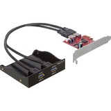 DeLOCK 61775 interface-kort/adapter USB 3.2 Gen 1 (3.1 Gen 1), Controller Sort, PCIe, USB 3.2 Gen 1 (3.1 Gen 1), 5000 Mbit/s, Ledningsført, Windows XP/XP-64/Vista/Vista-64/7/7-64, Linux, Detail