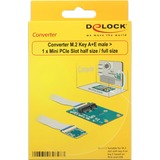 DeLOCK 62848 interface-kort/adapter Intern M.2, Konverter Mini PCI Express, M.2, 0 - 80 °C, Kasse